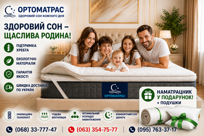 Ортопедичні матраци купити на ліжко &mdash; це правильний вибір для комфортного та здорового сну щодня. Сучасні ортопедичні матраци забезпечують правильну підтримку хребта, допомагають зменшити навантаження на спину та створюють ідеальні умови для відпочинку. У каталозі представлені моделі різної жорсткості та розмірів за вигідними цінами. Доступна доставка по Україні: Київ, Харків, Дніпро, Львів, Одеса, Луцьк, Тернопіль, Вінниця та інші міста.