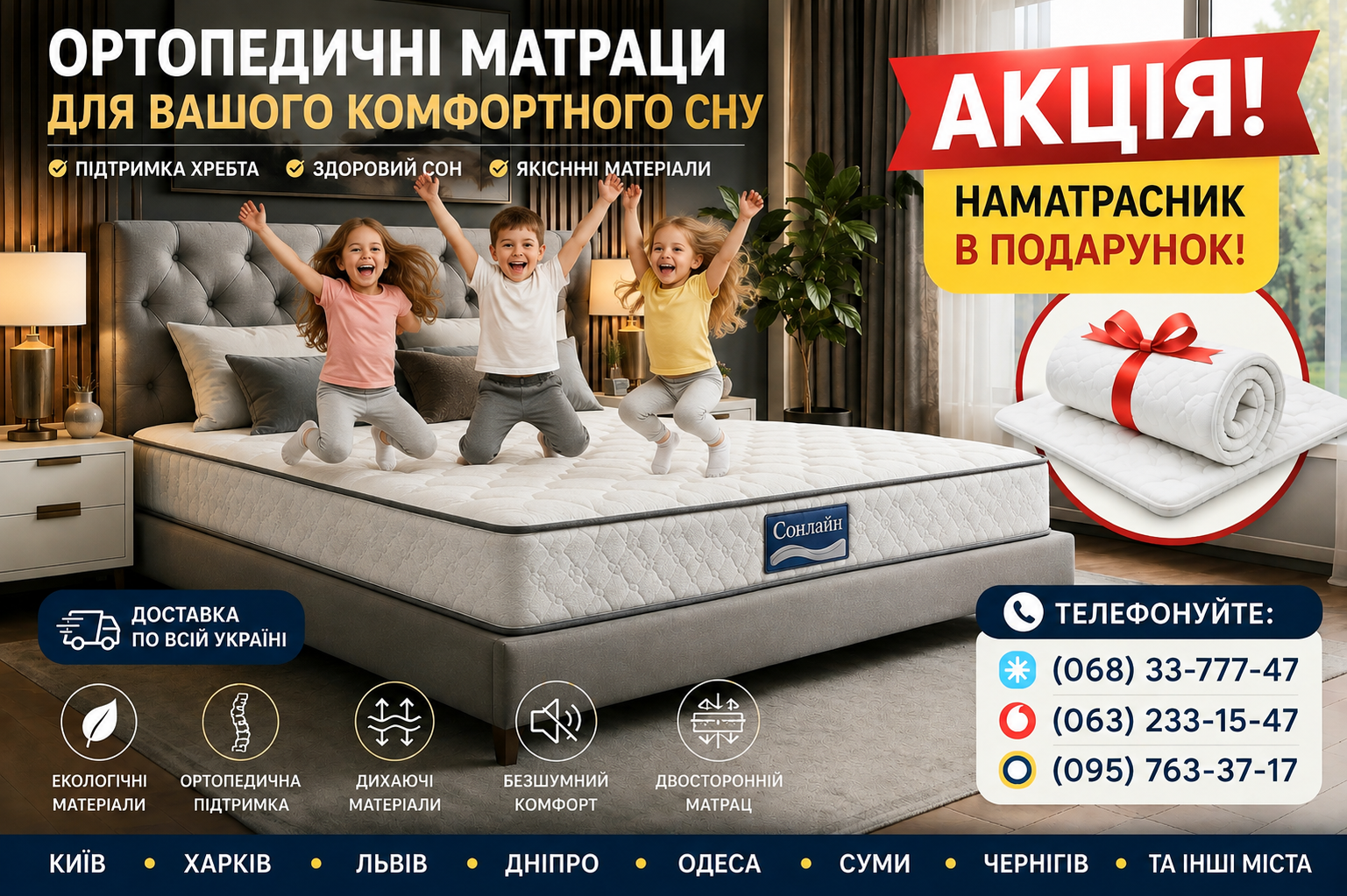 &hearts;︎ Матрас Венето Комфорт Мульти ❖ Современный матрас для комфортного ежедневного сна сочетает независимый пружинный блок и упругие наполнители. Конструкция помогает равномерно распределять нагрузку, поддерживать тело и уменьшать передачу движений во время отдыха. Матрас подходит для семейной спальни и двуспальной кровати. Перед покупкой можно сравнить актуальную цену, характеристики, доступные размеры и отзывы покупателей. Заказать модель можно с доставкой по Украине, выбрав подходящий вариант для своего спального места и индивидуальных предпочтений.
